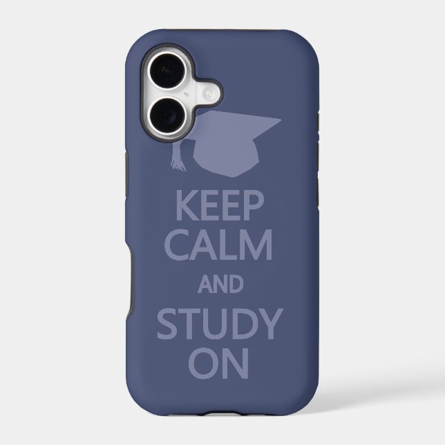 Keep Calm & Study On custom iPhone case (Back)