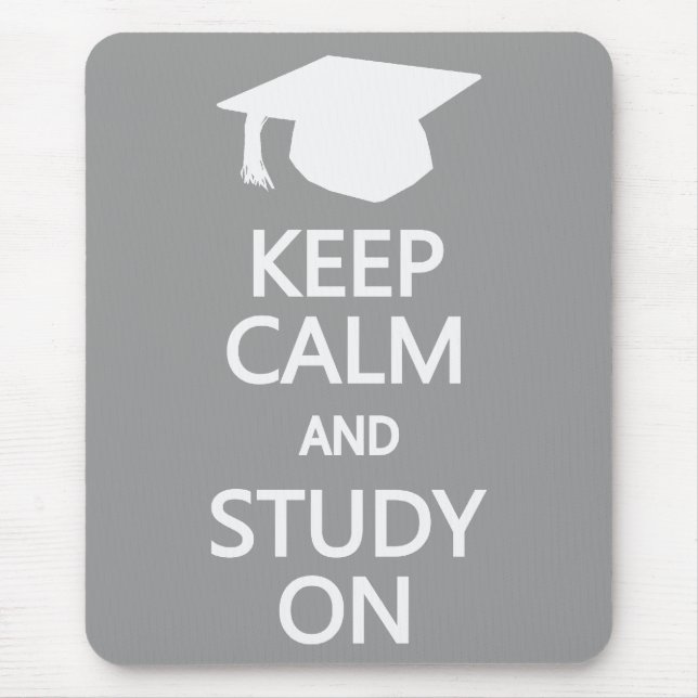 Keep Calm & Study On custom mousepad (Front)