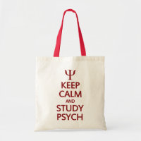 Keep Calm & Study Psych bag - choose style, color