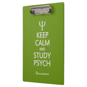 Keep Calm & Study Psych custom clipboard