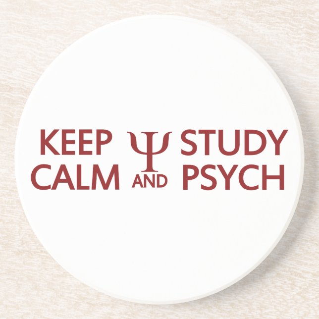 Keep Calm & Study Psych custom coaster (Front)