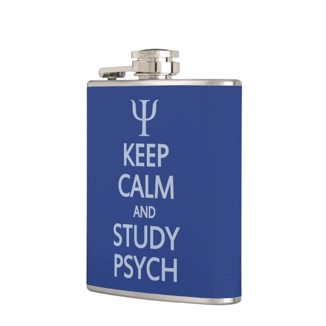 Keep Calm & Study Psych custom flask (Left)