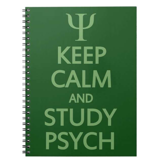 Keep Calm & Study Psych custom notebook (Front)