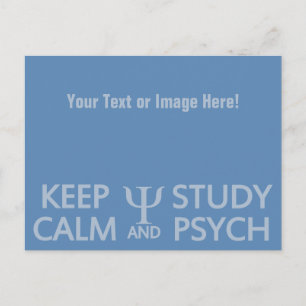 Keep Calm & Study Psych custom postcard