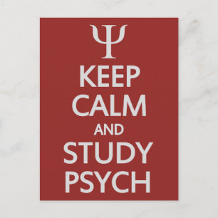 Keep Calm & Study Psych custom postcard