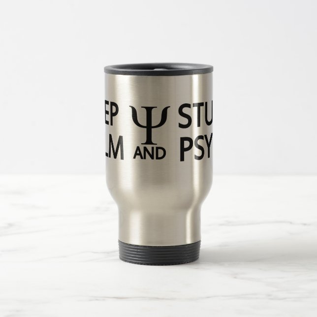 Keep Calm & Study Psych mug - choose style, colour (Center)