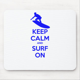 Keep Calm & Surf On Mouse Mat