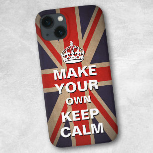 Keep Calm Template - Union Jack iPhone Case