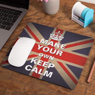 Keep Calm Template - Vintage Union Jack Mouse Pad