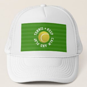 KEEP CALM TENNIS BALL - Personalised TEXT Trucker Hat