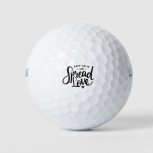 Keep Calm Text Art Love Art Inspirational Heart Ar Golf Balls