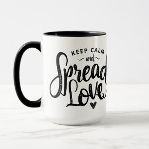 Keep Calm Text Art Love Art Inspirational Heart Ar Mug