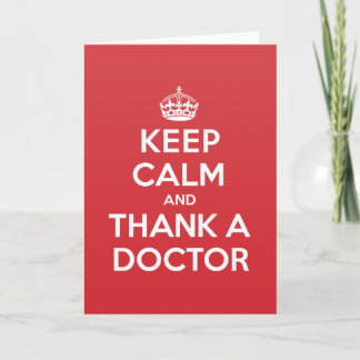 Keep Calm Thank Doctor Greeting Note Card