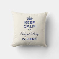 Keep Calm The Royal Baby Is Here White & Blue Text