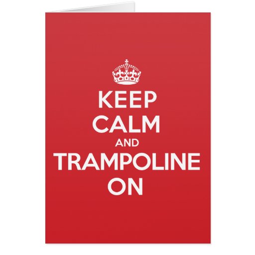 Image of Keep Calm Trampoline Greeting Note Card