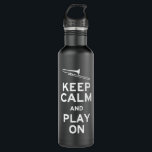 Keep Calm Trombone 710 Ml Water Bottle<br><div class="desc">Keep calm and play on for trombone players.</div>
