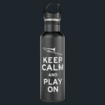 Keep Calm Trombone 710 Ml Water Bottle<br><div class="desc">Keep calm and play on for trombone players.</div>