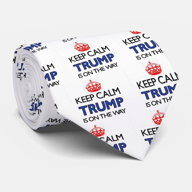 Keep Calm TRUMP Tie (Rolled)