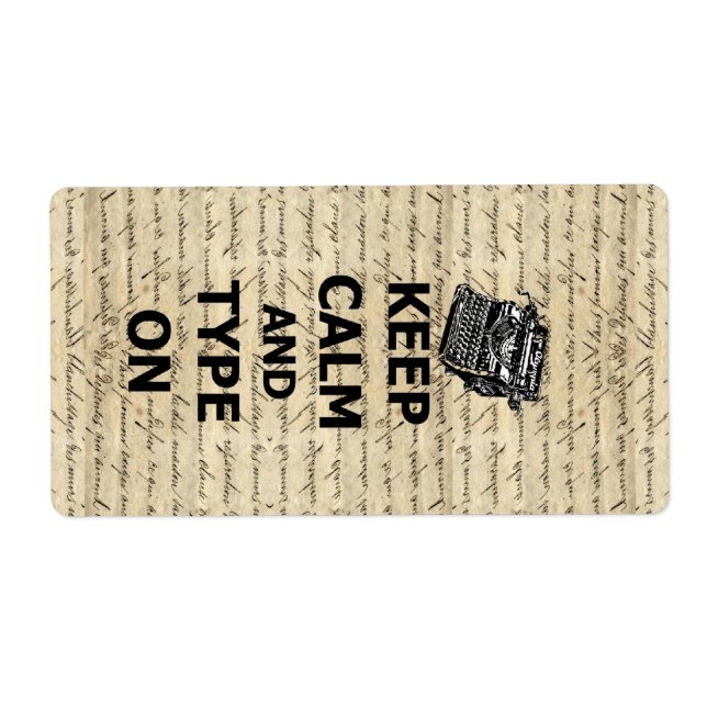 Keep calm & type on (Front)