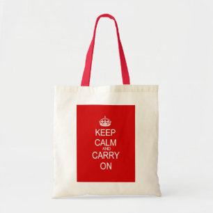 Keep Calm  vintage red bag
