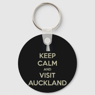 keep calm visit auckland key ring