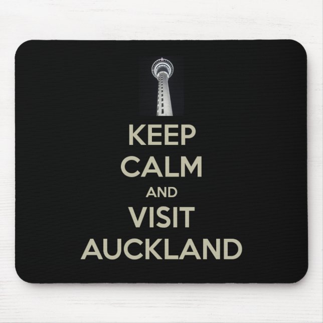 keep calm visit auckland mouse mat (Front)