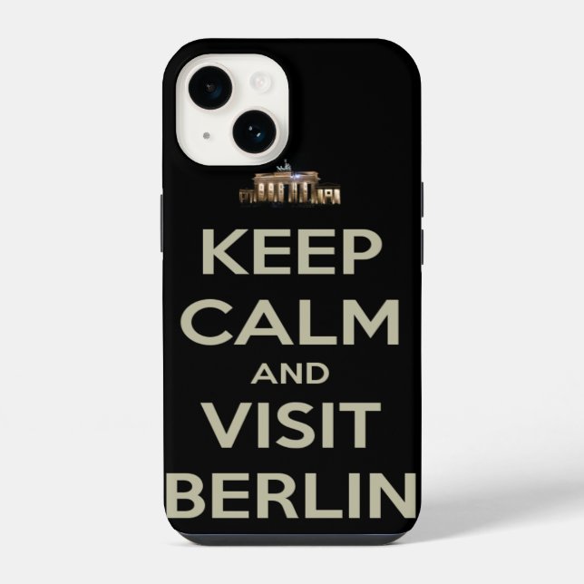 keep calm visit berlin iPhone case (Back)