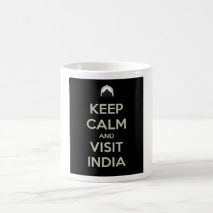 keep calm visit india coffee mug
