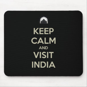 keep calm visit india mouse mat