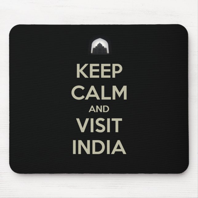 keep calm visit india mouse mat (Front)