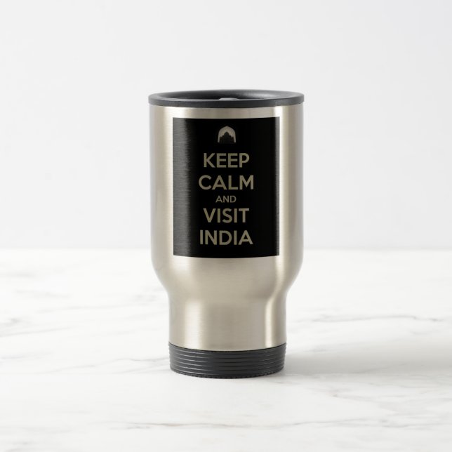 keep calm visit india travel mug (Center)
