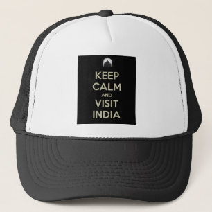 keep calm visit india trucker hat