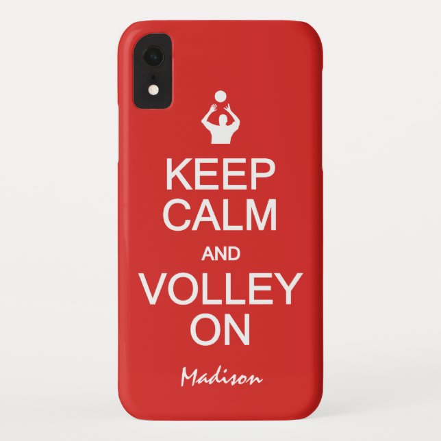 Keep Calm & Volley On custom colour cases (Back)