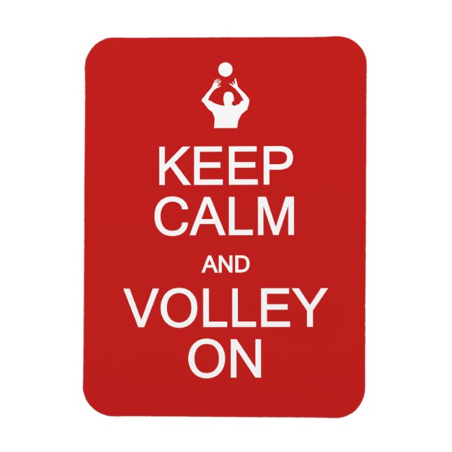 Keep Calm & Volley On custom magnet (Vertical)