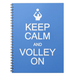 Keep Calm & Volley On custom notebook