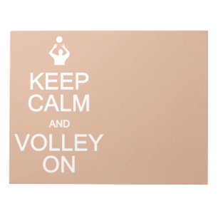 Keep Calm & Volley On custom notepad