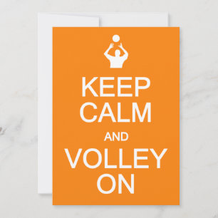 Keep Calm & Volley On invitation, customise Invitation