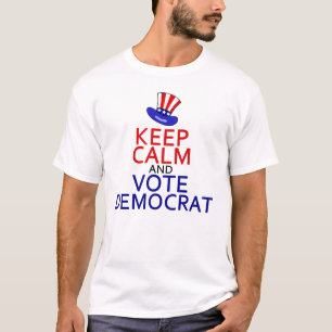 Keep Calm Vote Democrat Funny Political Election T-Shirt