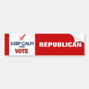 Keep Calm Vote Republican 2024 Bumper Sticker