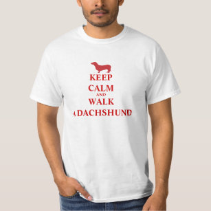 Keep Calm & Walk a Dachshund dog fun mens t-shirt