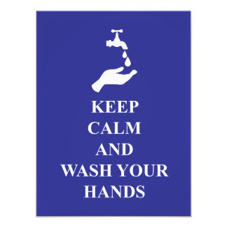Keep Calm Wash Hands 65 Photo Print