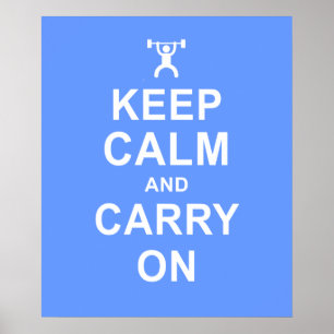 Keep Calm Weight Lifting Fitness Motivation Poster