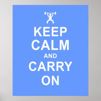 Keep Calm Weight Lifting Fitness Motivation Poster