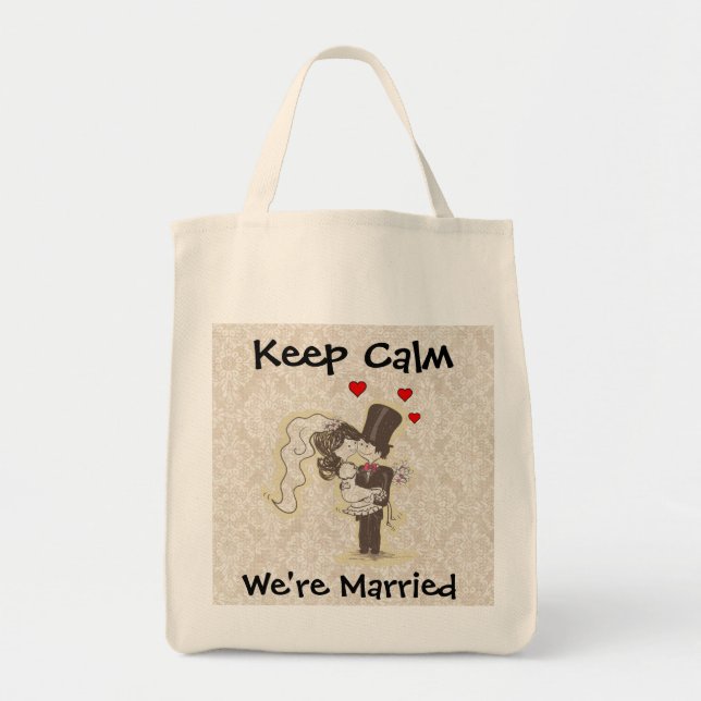Keep Calm We're Married Wedding Bag (Front)