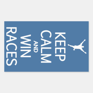 Keep Calm & Win Races custom color stickers