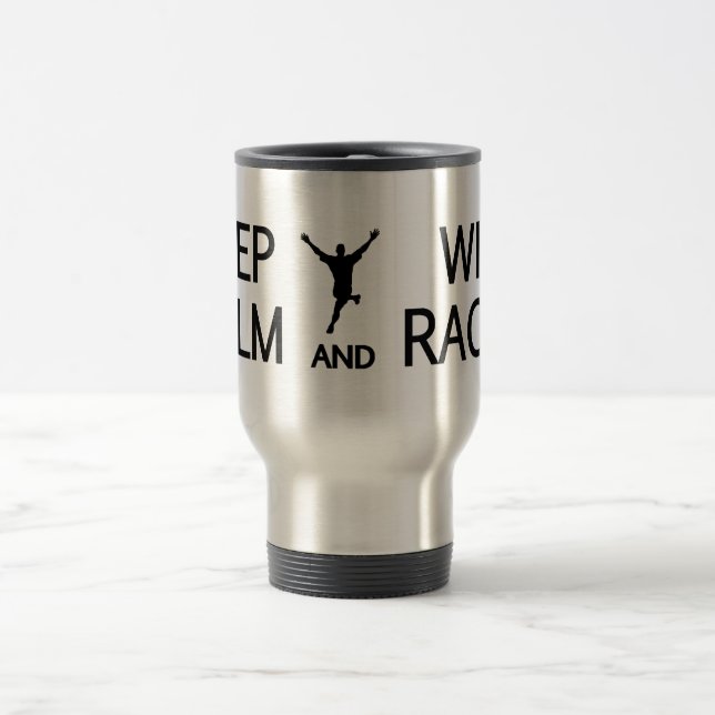 Keep Calm & Win Races mug - choose style, color (Center)