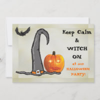 Keep Calm Witch Hat Halloween Party