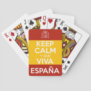 Keep Calm y que viva España Playing Cards
