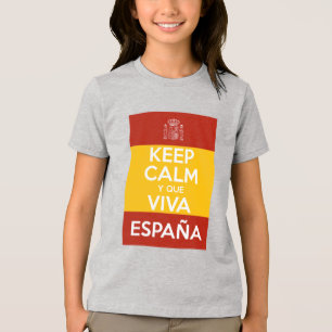 Keep Calm y que viva España Tri-Blend Shirt