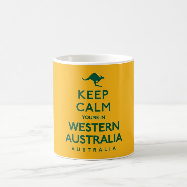 Keep Calm You're in Western Australia Australian Coffee Mug (Center)
